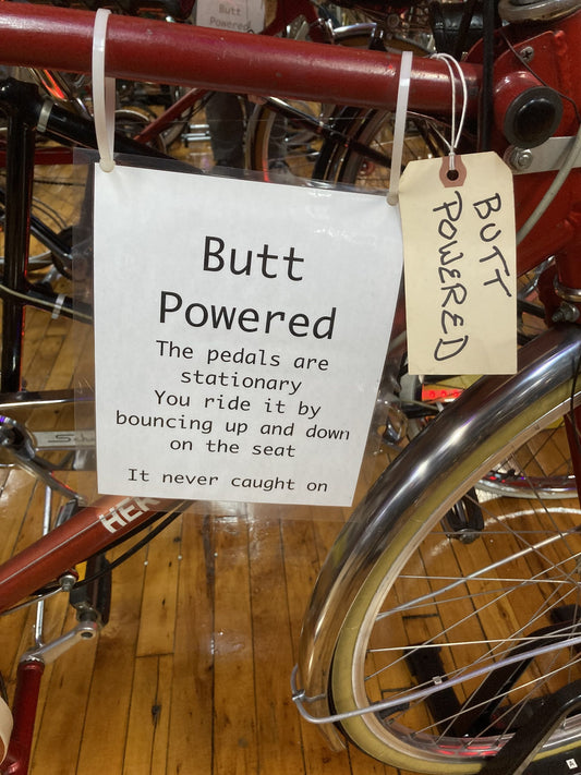 The only butt powered bike in history