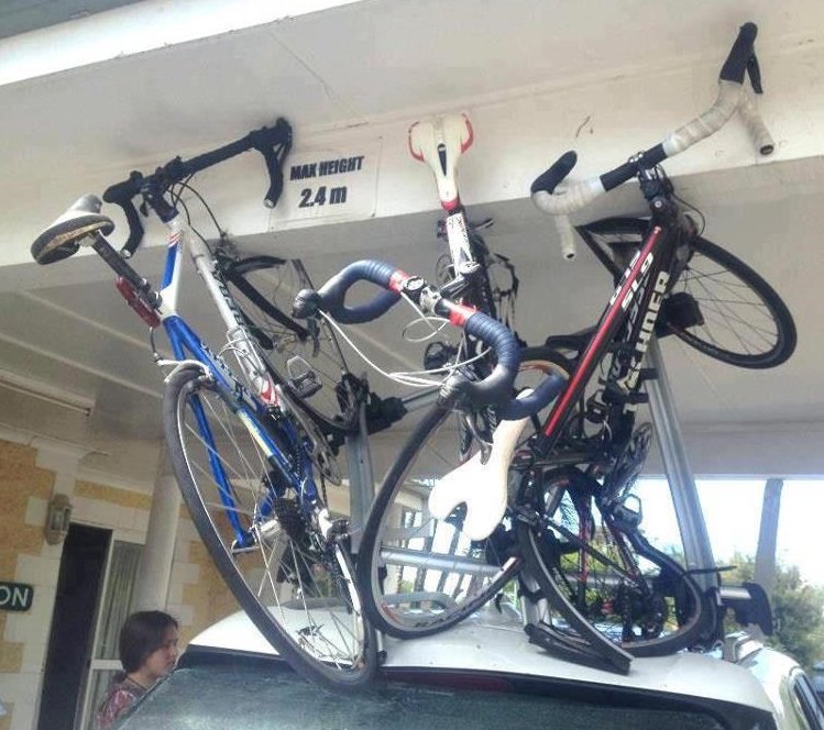 Awkward ways to carry bikes outside your car