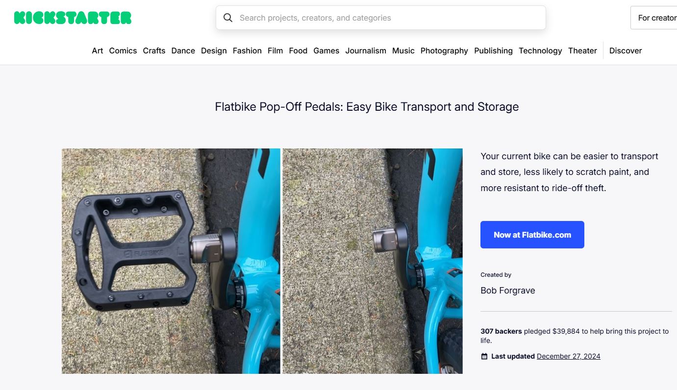 Pop-Off Pedals (Flatbike)