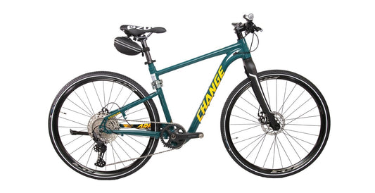 Folding adventure bike side green