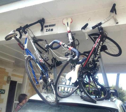 Awkward ways to carry bikes outside your car