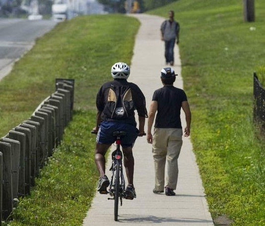 Can I ride on the sidewalk?