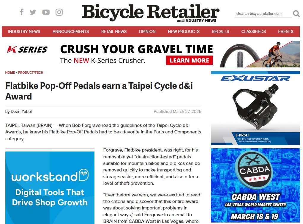 Pop-Off Pedals (Flatbike)